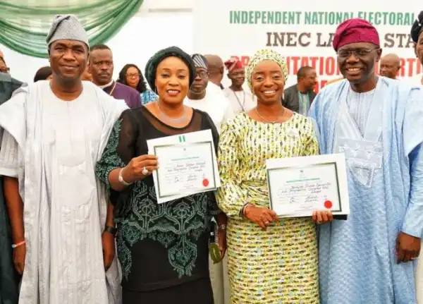 Gov Sanwo-Olu Receives Certificate Of Return
