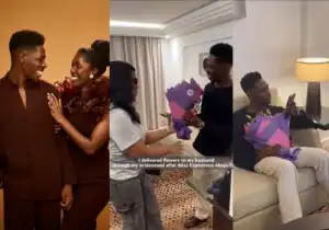 Moses Bliss’ Wife Surprises Him With Unique Hand-Picked Flowers After His Show Delivered By Her Bridesmaid