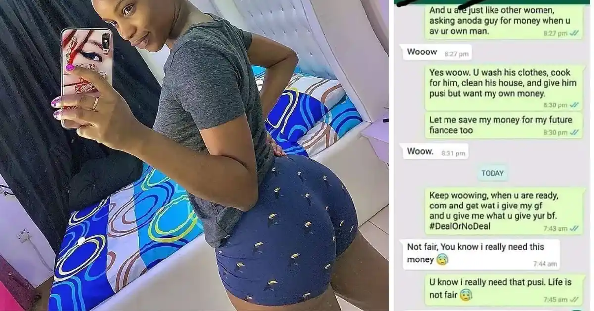 “You know I really need that pusi”– Boy tells girl begging him for money she can’t ask her own boyfriend (See Their Chat)