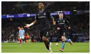 Onyedika thrilled to score first Champions League goal for Club Brugge against Man City