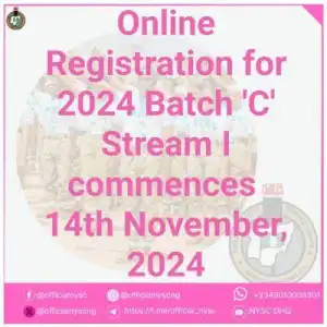 NYSC announces commencement of online registration for 2024 Batch 