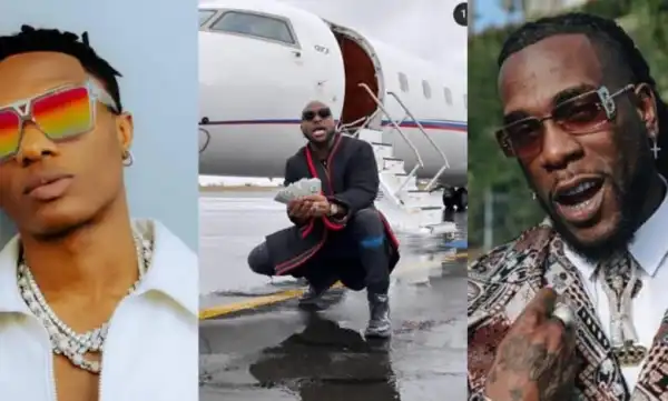 “How much is Wizkid?, add Burna Boy” – Fan brags Davido could buy Wizkid, Burna Boy after ₦102 billion jet purchase