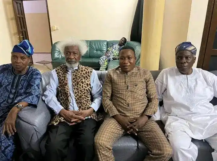 Photos Of Soyinka, Sunday Igboho & Professor Akintoye In Benin Republic
