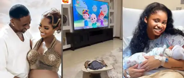 “He’s Too Young For Screen Time”- Priscilla Faces Backlash For Letting Her Newborn Watch Cartoon