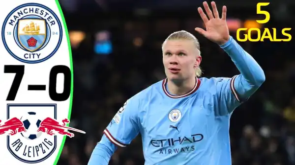 Manchester City vs RB Leipzig 7 - 0 (Champions League 2023 Goals & Highlights)
