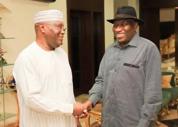 2027: Atiku visits Jonathan in Abuja