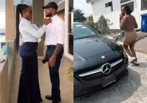 Netizens reacts as IVD surprises Blessing CEO with luxurious vehicle