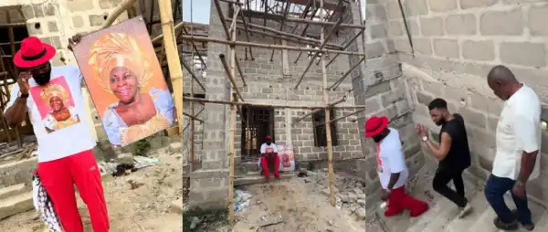 ‘This Will Be Completed Soon’- Harrysong Shows Off House He’s Building for Late Grandma