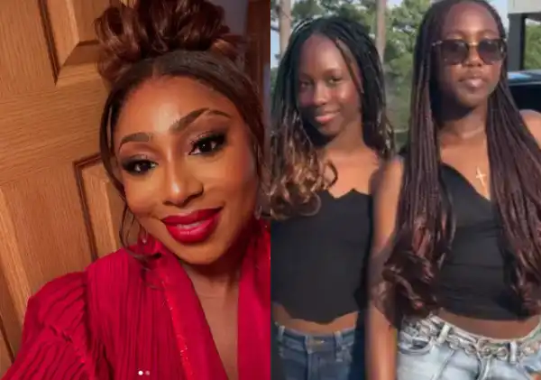 Actress Dakore Egbuson shares beautiful video of her and her daughters