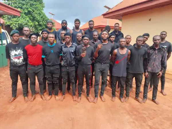 24 Cultists Arrested During Initiation Ceremony In Enugu (Photo)