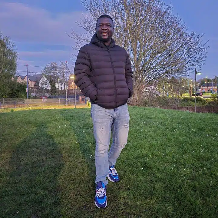 Seyi Law reacts after he was spotted collecting a lady’s number on public bus in the UK