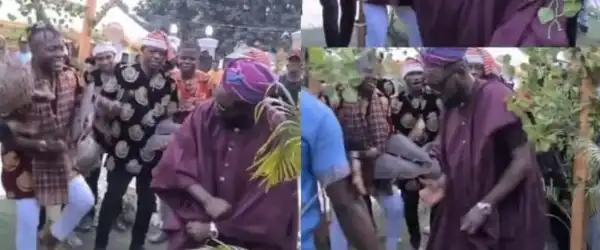 The Moment AY Comedian Killed The Popular Igbo Ogene Cultural Dance At Williams Uchemba’s Traditional Wedding (Video)