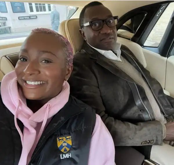 Beauty With Brains - Femi Otedola Boasts About Daughter DJ Cuppy After Visiting Her at Oxford