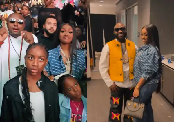 Video Of Chioma Spotted With Stepdaughter, Hailey, At Davido’s US Show Touches Hearts