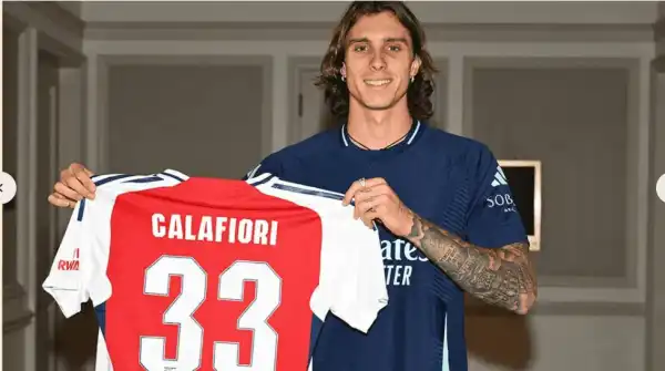 Transfer: Calafiori’s shirt number at Arsenal confirmed