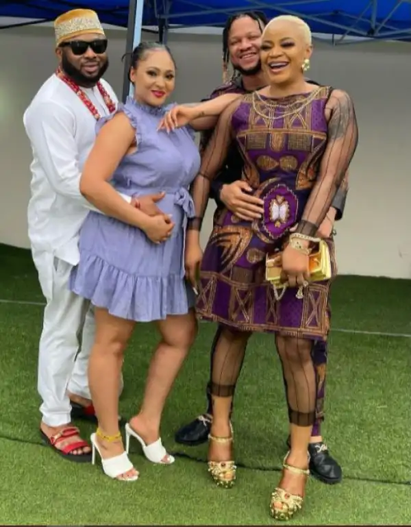 Uche Ogbodo And Her Baby Daddy Hang Out With Churchill And Rosy Meurer (Photos)