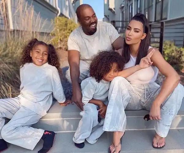 “Thank You For Being The Best Dad To Our Babies” – Kim Kardashian Praises Kanye West On Father’s Day