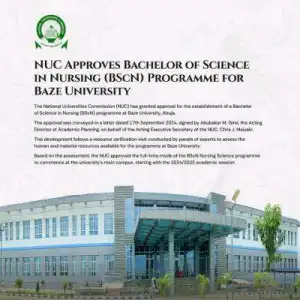 Baze University gets NUC