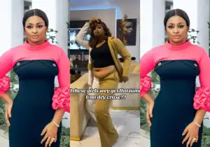 Actress Etinosa Flaunts Potbelly, Mocks Ladies With Flat Tummy