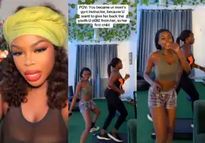 Saida Boj Becomes Mum’s Gym Coach, Post Video As They Workout