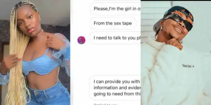 Lady in Oxlade’s bedroom video cries out for justice again, threatens to leak more tapes of singer (Chats/audio)