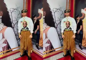 Fake Pocolee Rocks Shirt with Baltasar Engonga’s Face to Charles Okocha Wedding