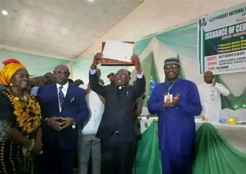 Benue: Governor-elect, Alia gets Certificate of Return