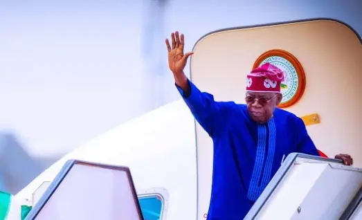 Mahama’s inauguration: Tinubu departs Lagos for Accra