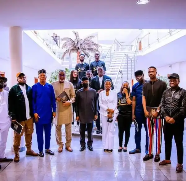 Vice President, Osinbajo Meets With Nigerian Comedy Skit Makers