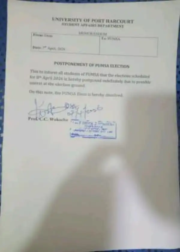 UNIPORT postpones Port Harcourt University Medical Students