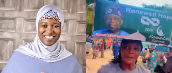 “A Hungry Person Can’t Reason”- Aisha Yesufu Comments On Woman’s Reaction To Tinubu’s Rice Giveaway