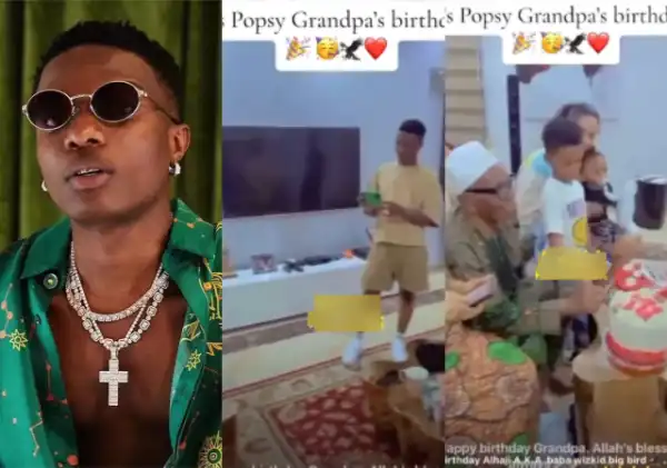 Wizkid Becomes Cameraman As Jada P, Their Sons, Join Other Family Members At Dad’s Birthday Party