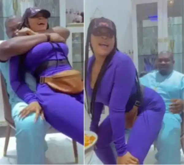 Actress Mimi Orjiekwe Twerks For Don Jazzy, Gives Him a Lap Dance (Video)