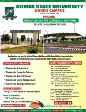 GOMSU releases Diploma admission form, 2024/2025 session