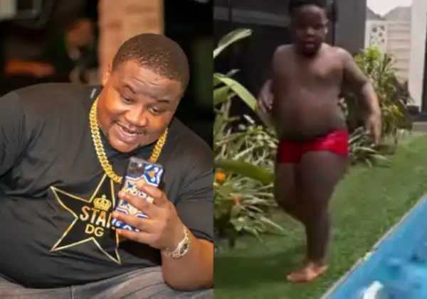 The Weight of This Young Man Is Too Much - Fans Drag Cubana Chief Priest As He Shows Off His Son (Video)