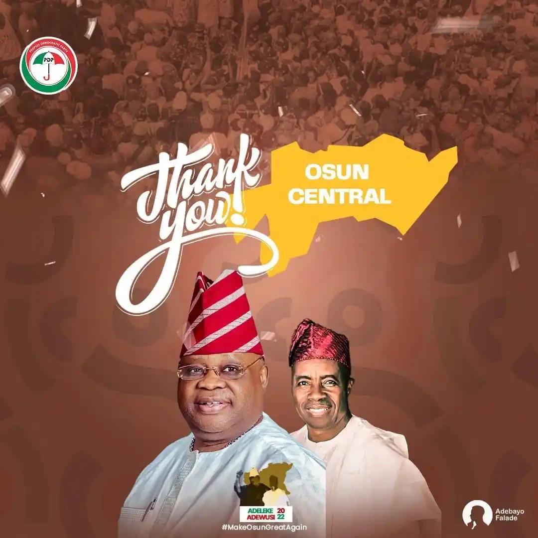 Drone Shots Of Senator Ademola Adeleke Campaign Train In Osogbo City (pictures)