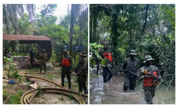 Troops recover arms, seize stolen crude oil, deactivate criminal boats in Niger Delta