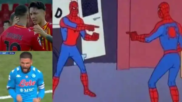 Lorenzo, Roberto, And The Spiderman Meme. Great Goal From Insigne To Cancel Out Insigne’s Opener