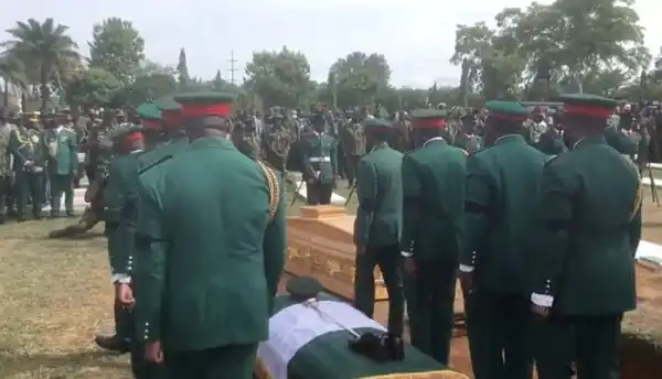 JUST IN!!! Policeman Killed By Kidnappers Buried Amidst Tears In Ekiti