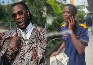 Fan Who Jumped On Stage During Burna Boy’s Concert Shows Off A Mark He Reportedly Got