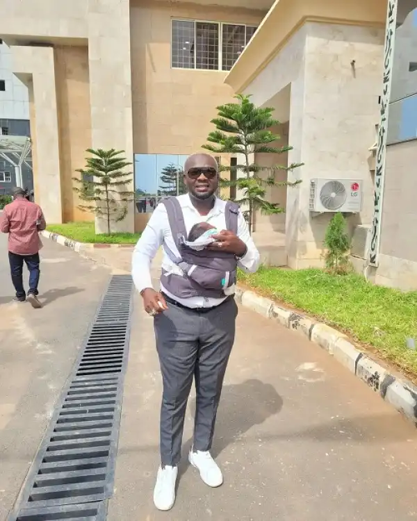 Being A Father Looks Good On Me – Yomi Fabiyi Overjoyed As He Shares Adorable Moment With Son, Akorede