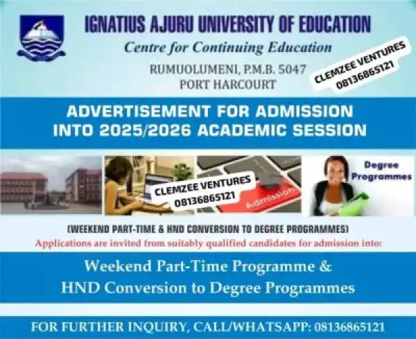 IAUE Regular/Weekend Part-time & HND Conversion programme admission, 2025/2026