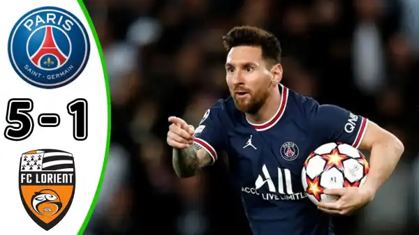 PSG vs Lorient 5 − 1 (Ligue 1 2022 Goals & Highlights)