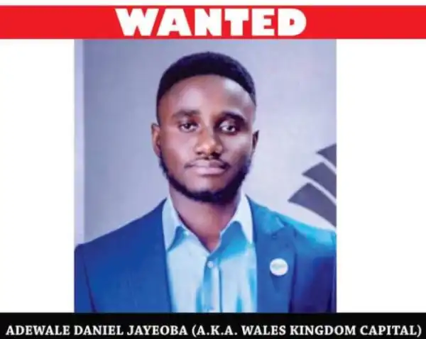 EFCC Declares 24-Year-Old Man Wanted For N935m Investment Scam