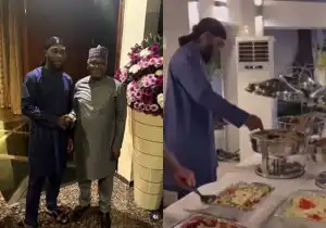 Burna Boy link up with Aliko Dangote for Iftar Dinner