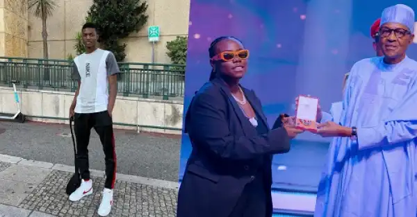 Orobo With Zero Sense - Footballer Abba Bichi Mocks Teni For Not Bowing to President Buhari While Receiving Her Award