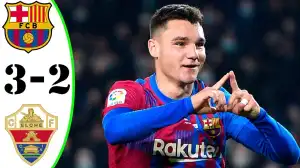Barcelona vs Elche 3 - 2 (LaLiga 2021 Goals & Highlights)