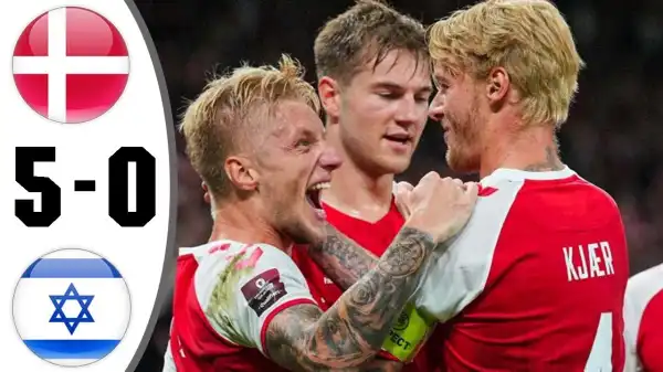 Denmark vs Israel 5 - 0 (2022 World Cup Qualifiers Goals & Highlights)