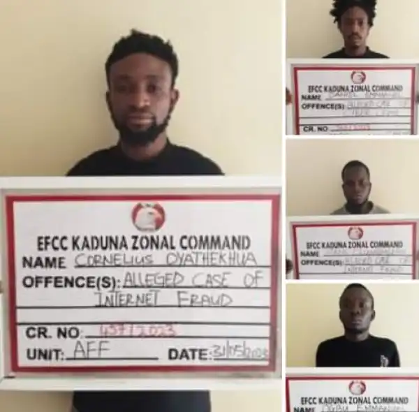 Four Internet Fraudsters Bag Two years Jail Terms In Kaduna