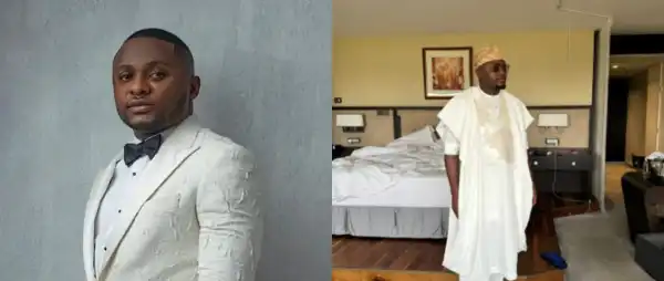 Ubi Franklin Sparks Reactions As He Shares Cost Of Luxury Agbada Outfit
